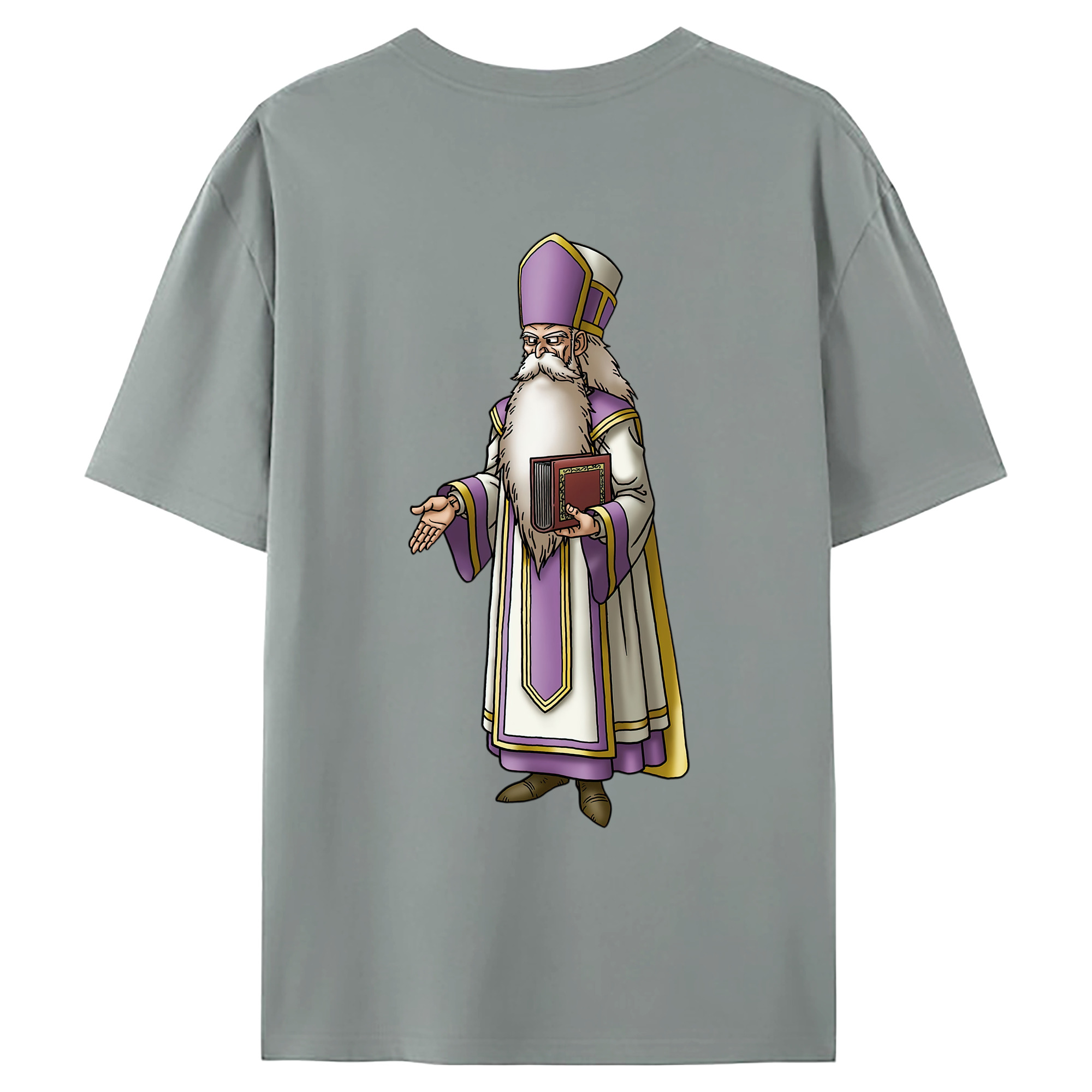 （画像用） ドラゴンクエスト Doragon Kuesuto Dragon Quest 綿100％ メンズ半袖Tシャツ（バックプリント） 通気性